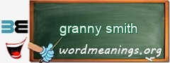 WordMeaning blackboard for granny smith